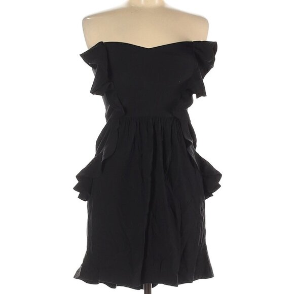 Jennifer Hope Strapless Ruffled Silk Mini dress - Picture 1 of 4